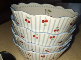 🍧🍨Eis ❄️Eis Schälchen mit Kirschen-Muster 🍨🍧🍒