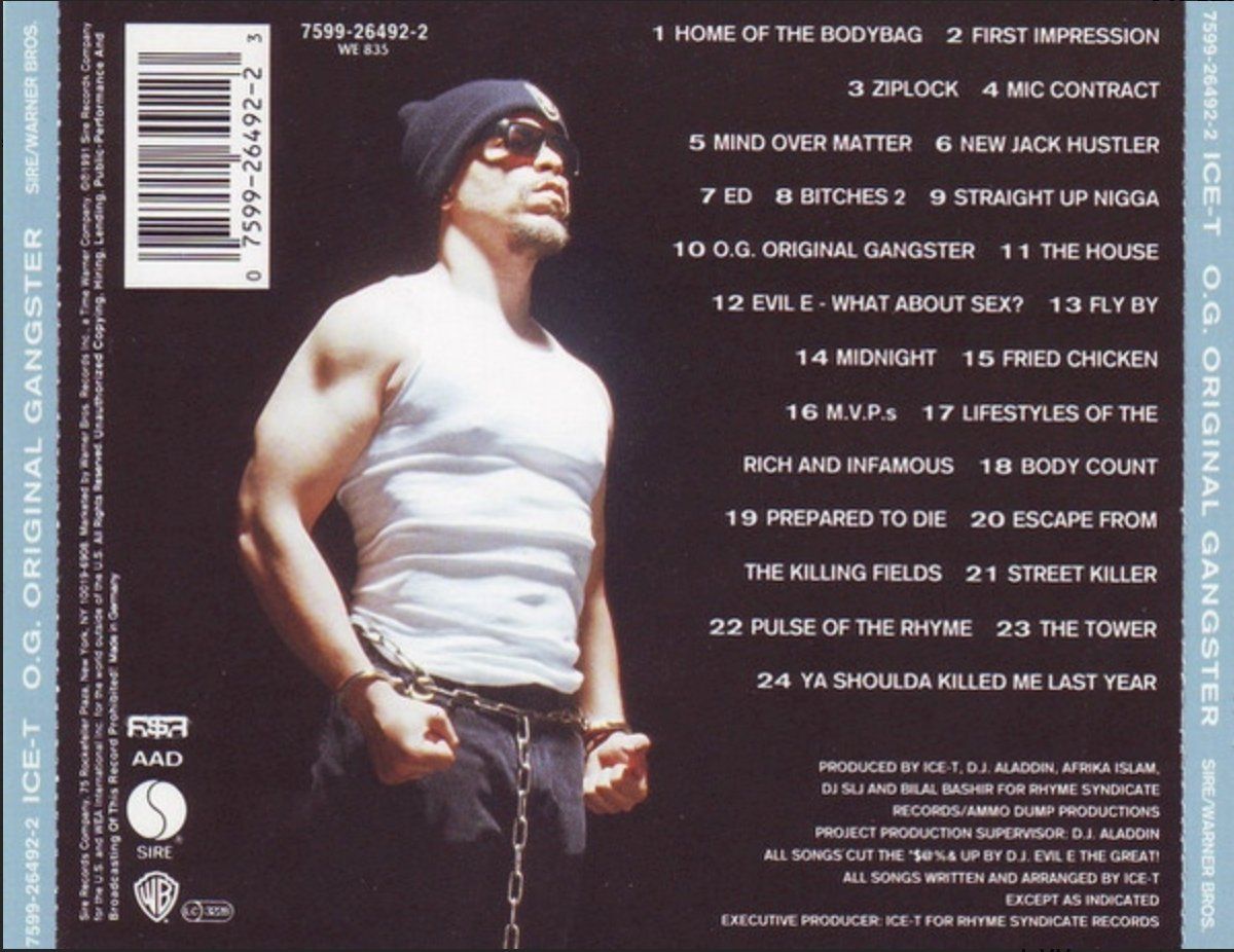 CD: Ice-T - Original Gangster – Usato da Brunnen venduto da Barfly5 1