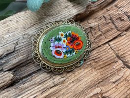 Vintage Mosaik Brosche