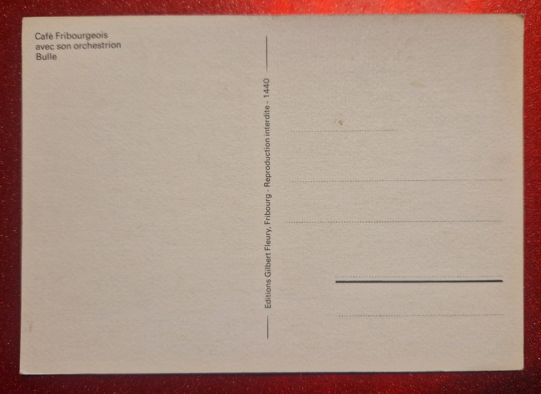 Cartoline postali: Café Fribourgeois Bulle top – Nuovo (secondo la descrizione) da Melchnau venduto da Arthurius 1