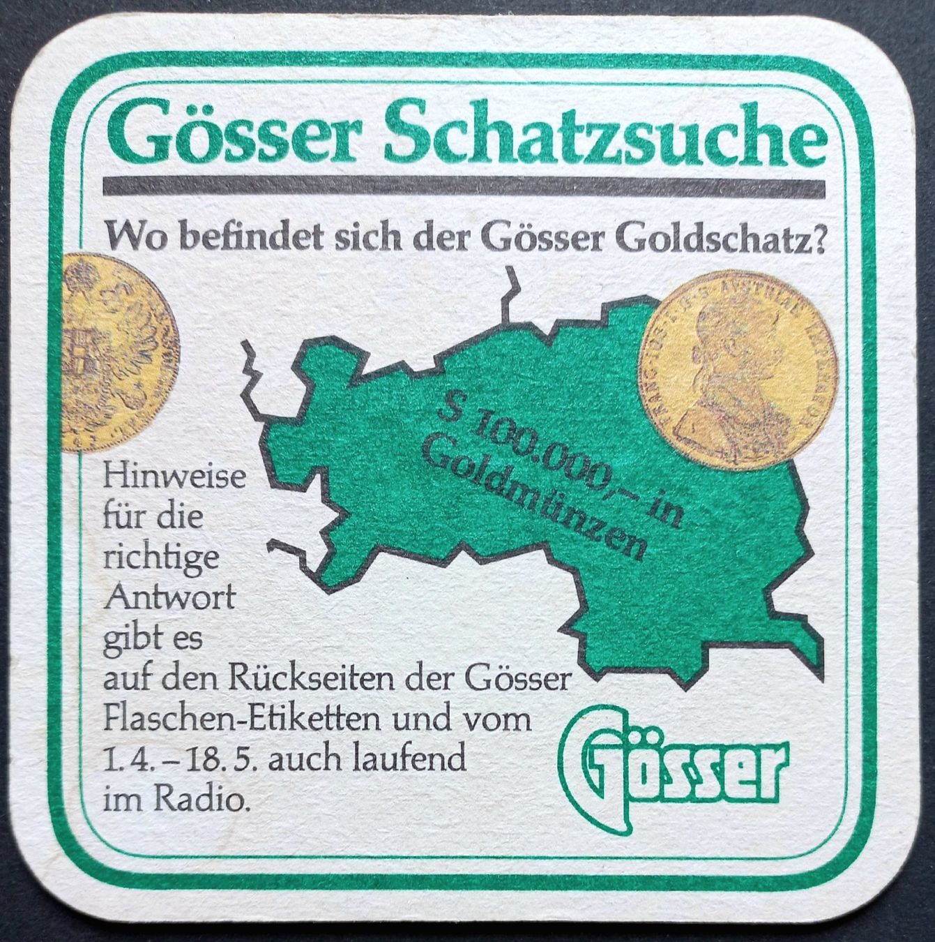 Sottobicchieri: Bierdeckel - Gösser - A – Usato da Niederuzwil venduto da lubimaja