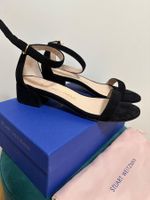 Stuart Weitzman Schwarz Suede Sandalen Gr 38