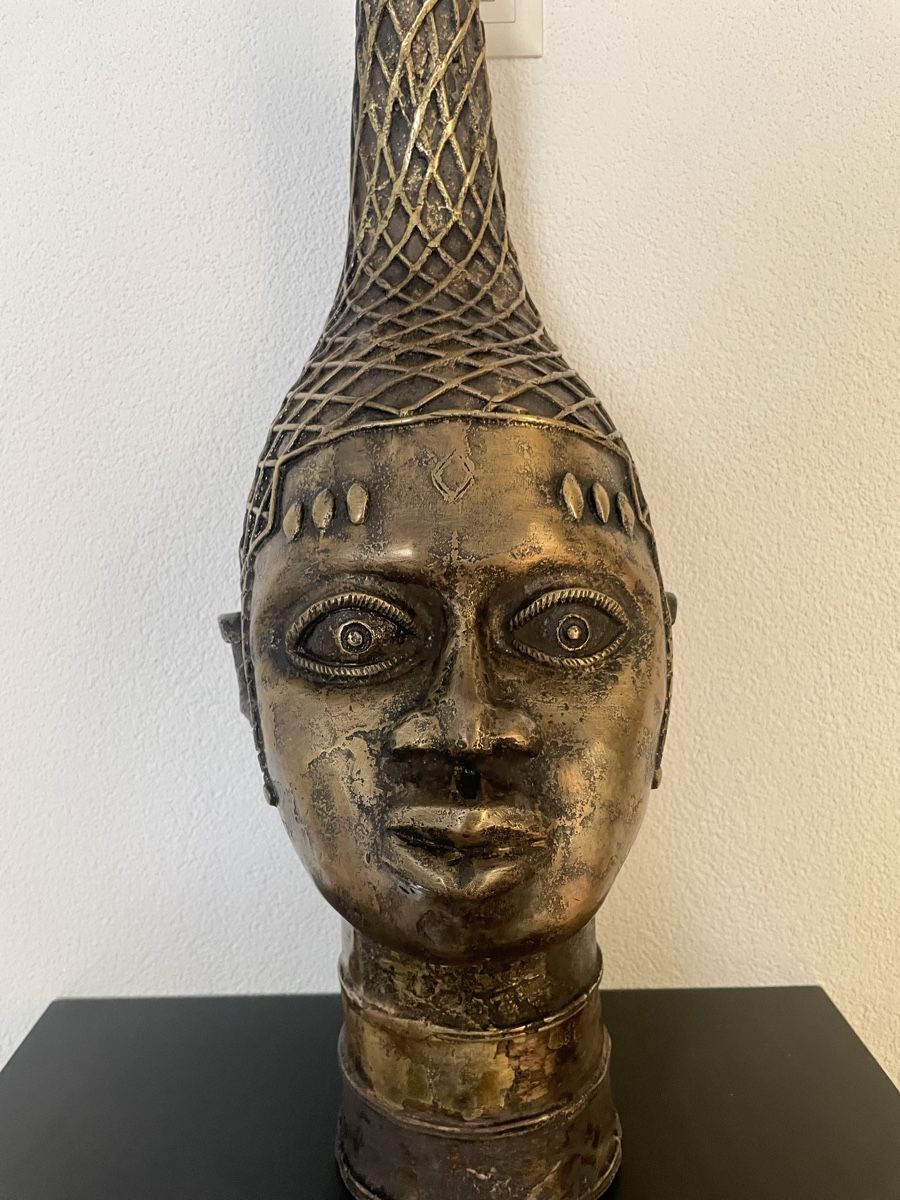 Statuette: Afrikanische Bronze der Benin 58 cm – Usato da Lausen venduto da artehome 1