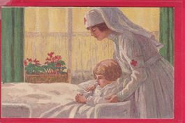BUNDESFEIER-POSTKARTE, 1921, KRANKENPFEGERIN