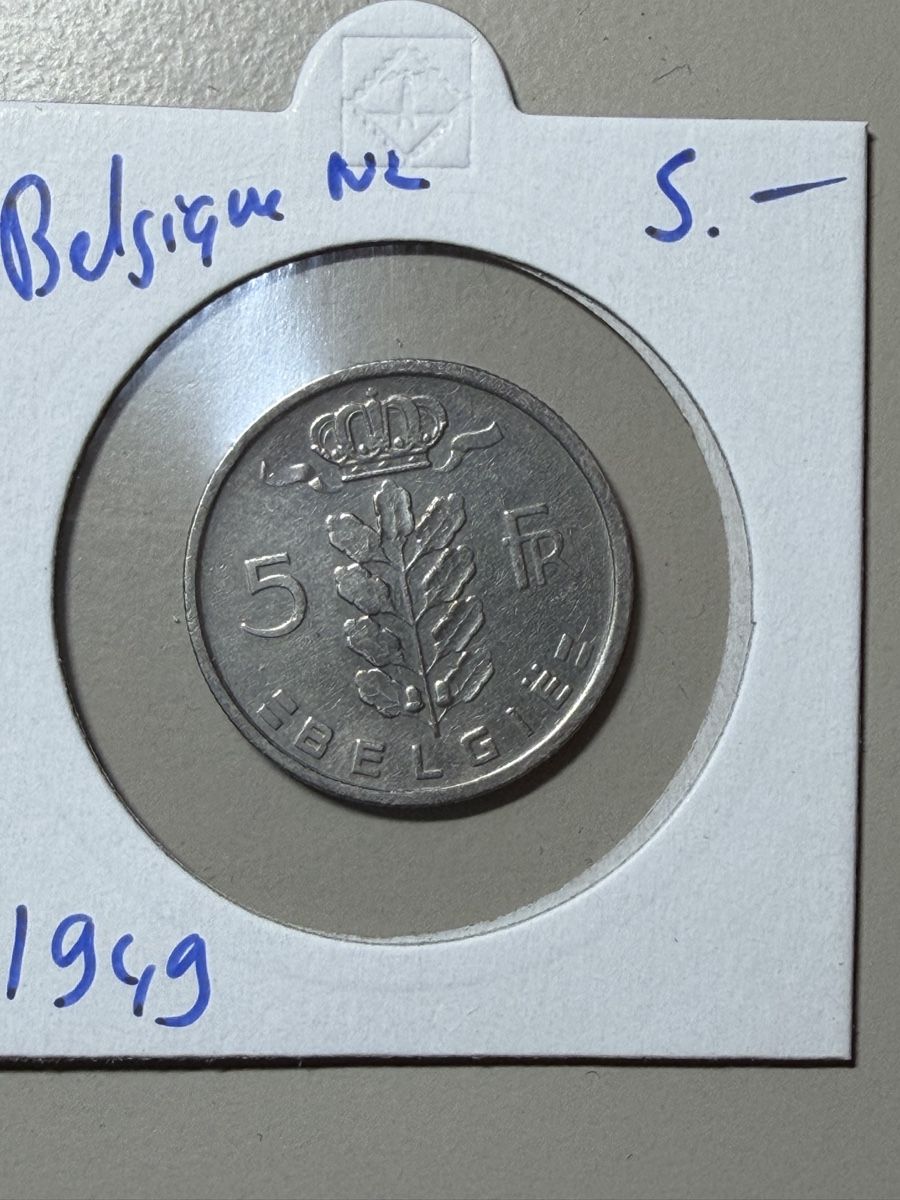 Tutti le monete: Belgique - 5 francs - 1949 – Usato da Payerne venduto da Mike1682