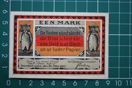currency voucher germany tonndorf-lohe een mark 1921