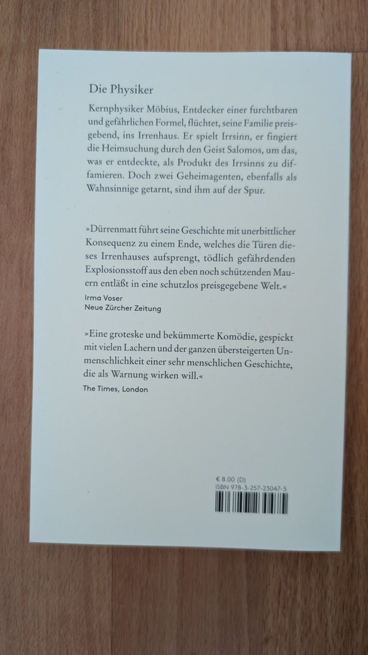 Libri: Die Physiker - Friedrich Dürrrenmatt (NEU!!) – Nuovo e nell'imballaggio originale da Männedorf venduto da tobtob1 1