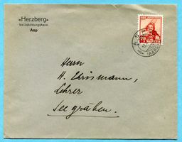 Brief von Asp nach Seegräben 1941 - Abs: "Herzberg"
