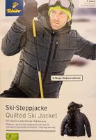 Veste de ski matelassée homme, zippée, gris, taille S 44/46