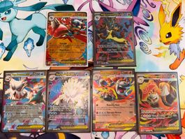 Pokémon cards M.Lucario EX & M.Camerupt EX & M.Abomasnow EX
