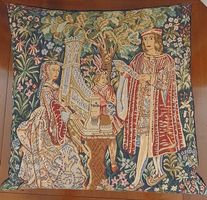 Coussin Goblys "La Dame à la Licorne - L'Ouïe"