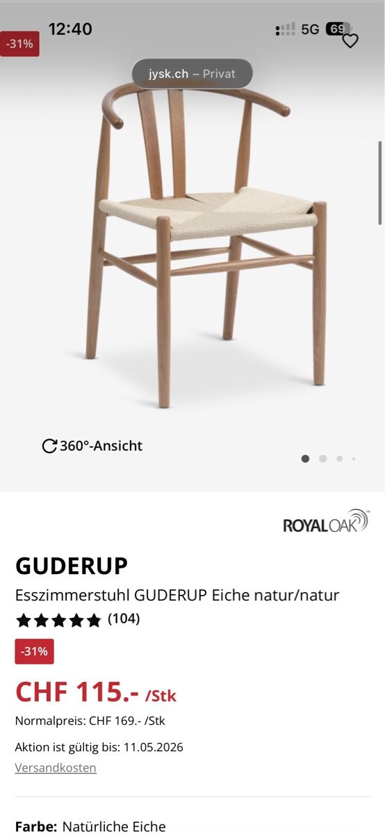 Stühle: Eichenholzstühle – Neu (gemäss Beschreibung) aus Chur von mad_h57q 2