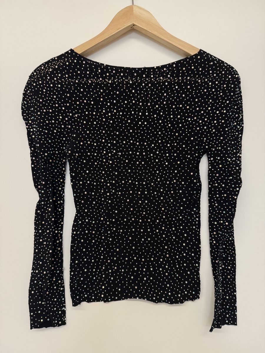 Tops: Schwarzes Glitzer Top Langarm  – Neu (gemäss Beschreibung) aus Stäfa von alyssa.bgl