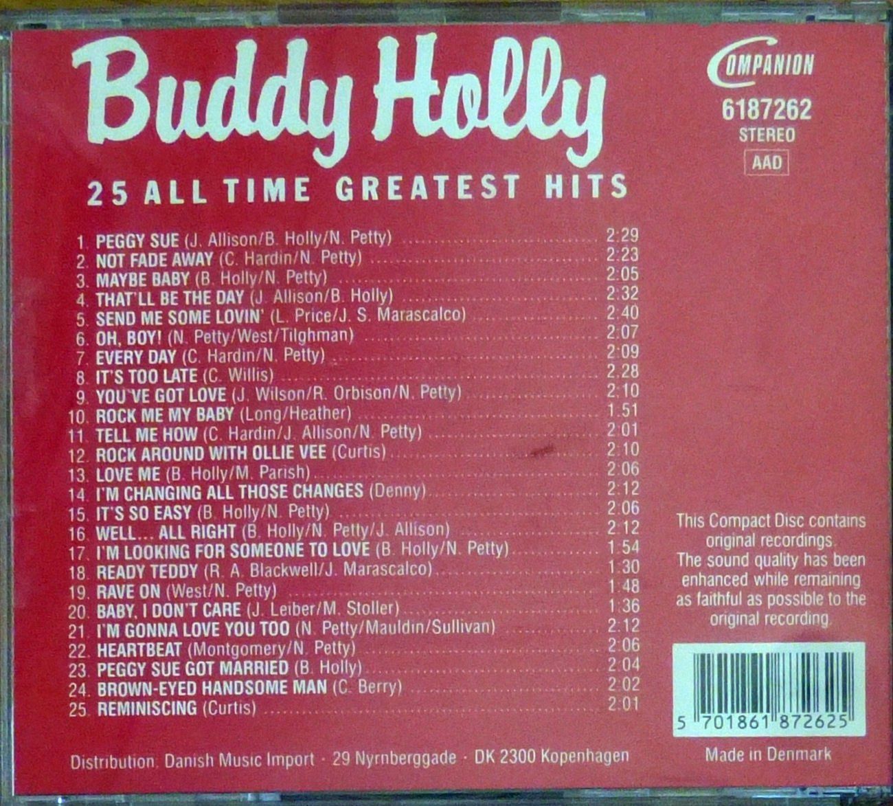 CDs: Buddy Holly - Greatest Hits – D'occasion à Dietikon par immortal-stars 1