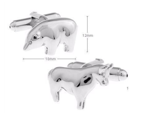 Gemelli: Manschettenknöpfe - Bulle & Bär – Nuovo e nell'imballaggio originale da Buchs SG venduto da Skullep 3
