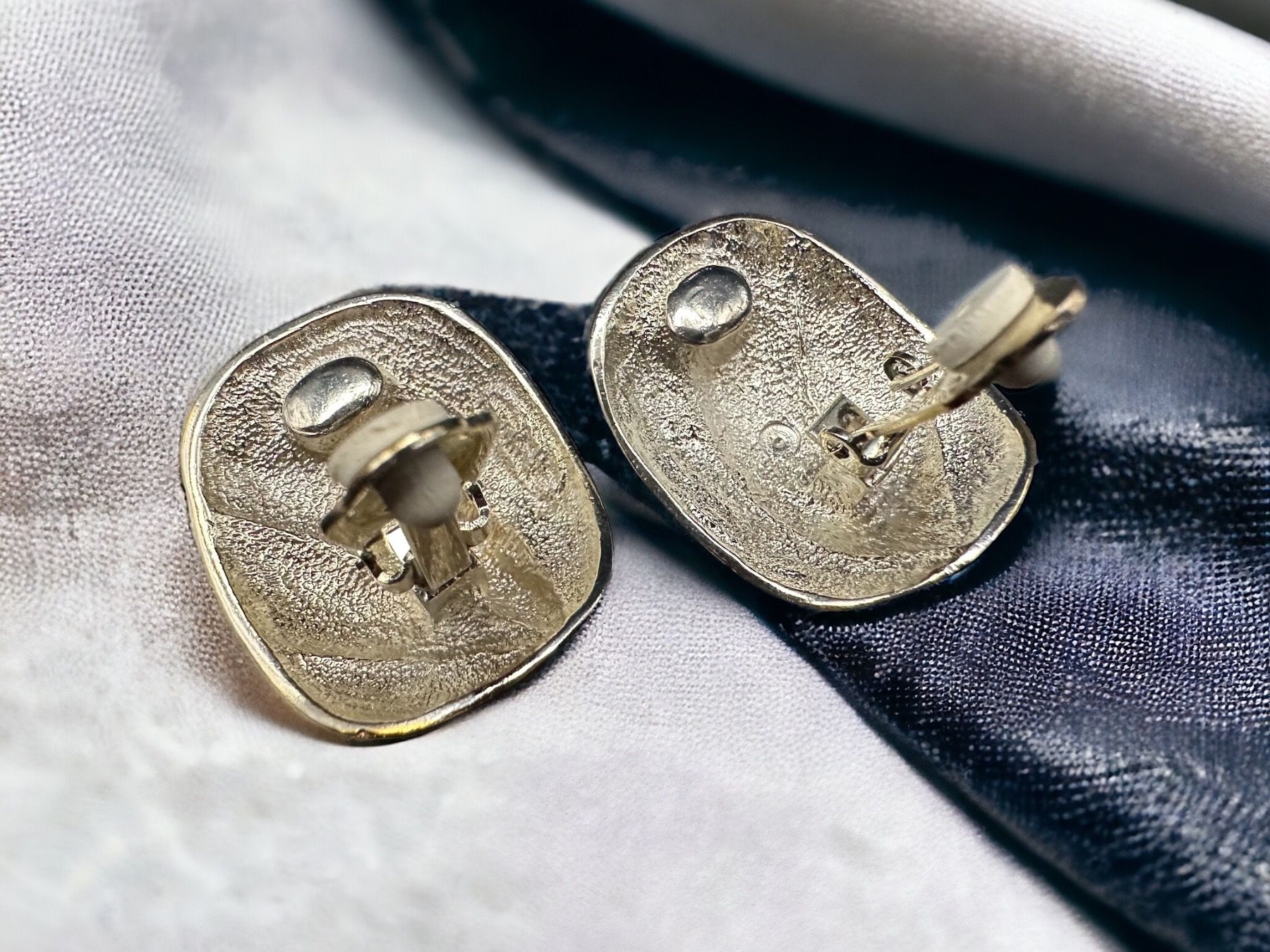Ohrringe & -stecker: Ohrringe Clips, Vintage, zweifarbig – Gebraucht aus Lamone von LaCantinaMagica 6