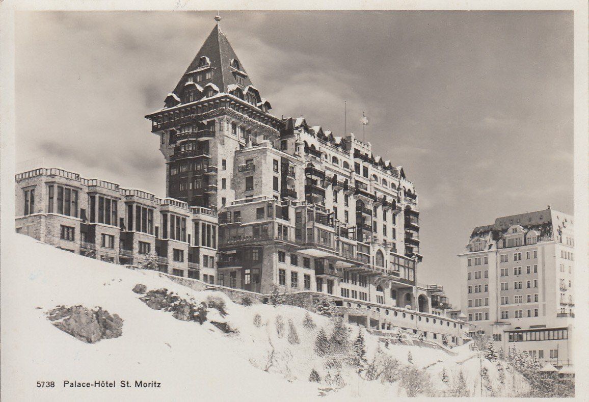 Cartoline postali: St. Moritz  GR  -   Palace-Hôtel     um 1937 – Usato da Brig venduto da Valcards54