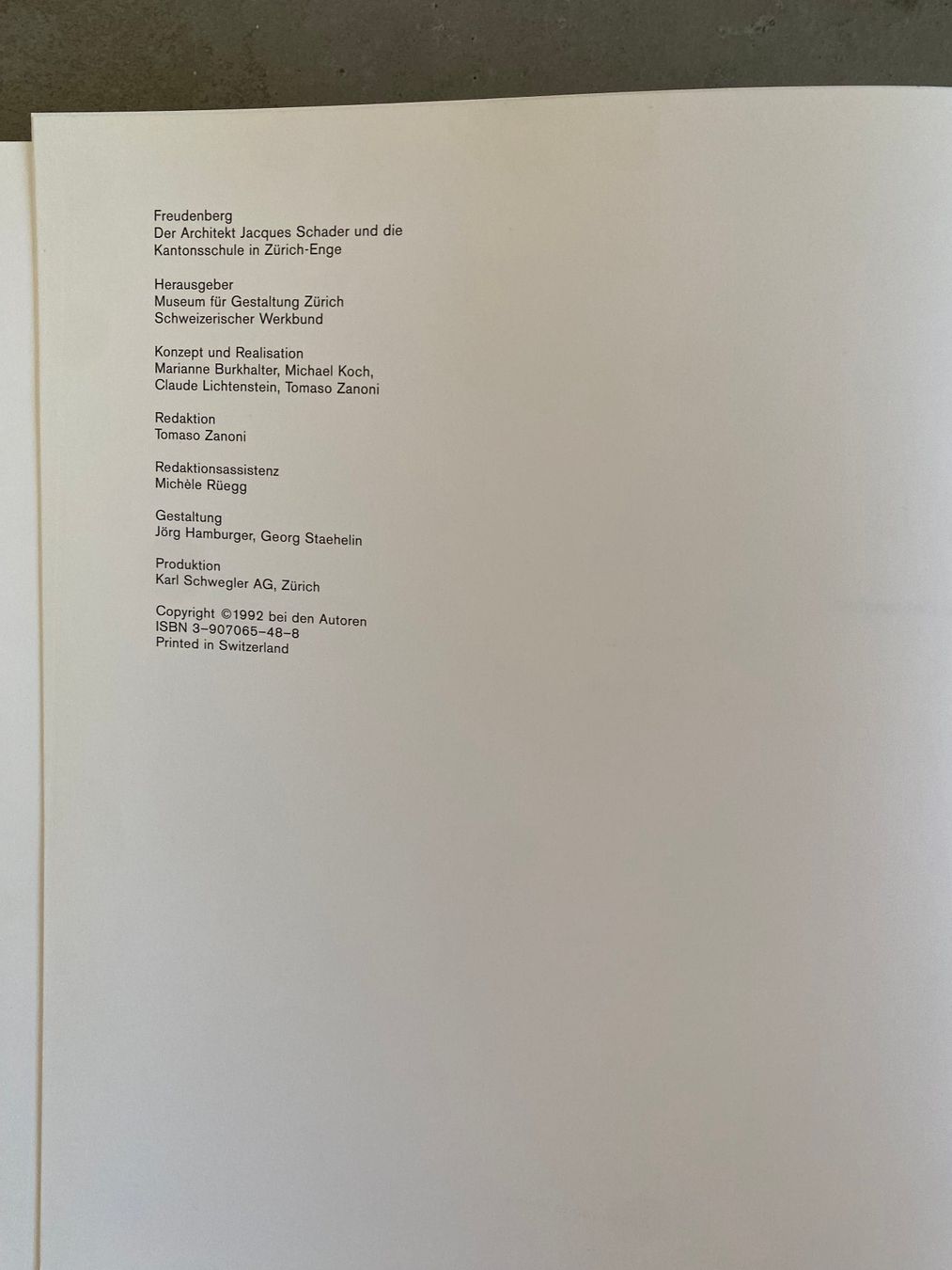 Libri: Freudenberg Jacques Schader Architekturbuch – Usato da Zürich venduto da fritzfranzantoni 4