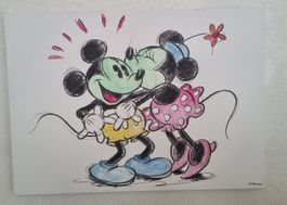 Micky und Minnie Drucke von Disney 50 x 70 coloriert