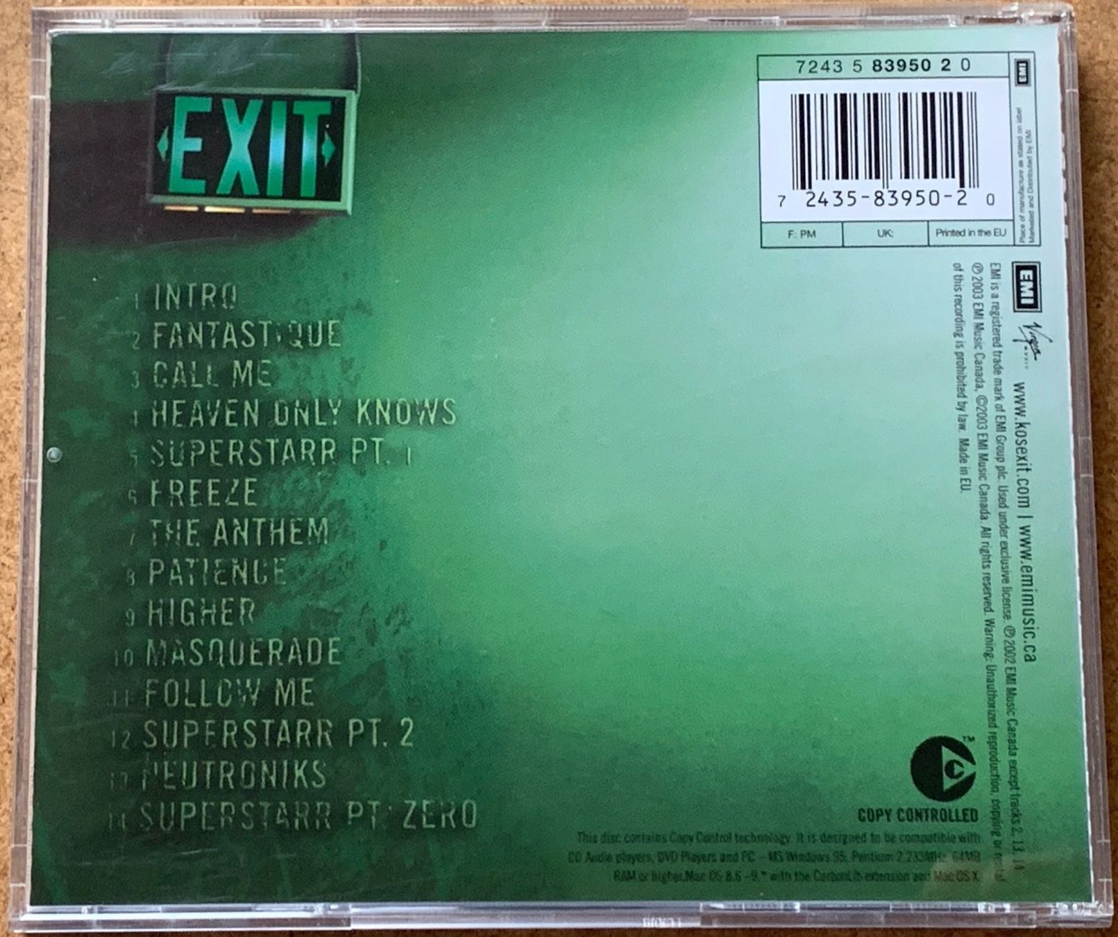 CDs: K-os - Exit - Musik-CD – Gebraucht aus Volketswil von dancingsoul74 3