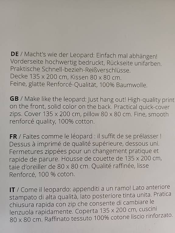 Linge de lit: Bettwäsche Leopard  – D'occasion à Hallwil par Ursina83 3