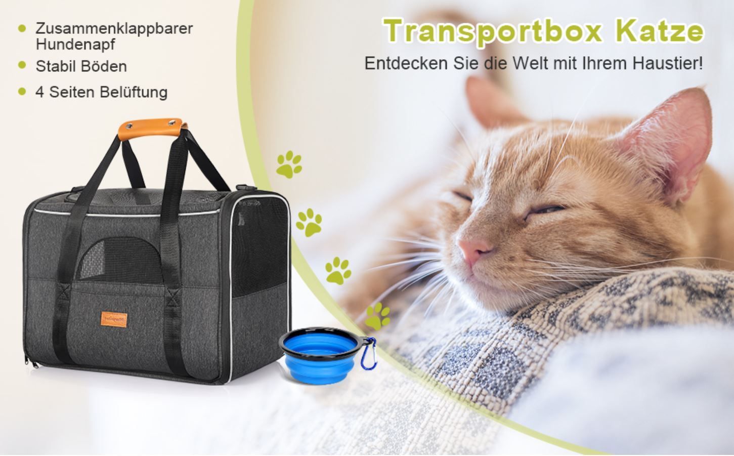 Gabbie, trasporto & Sicurezza: Faltbare Hunde und Katzentragetasche, Transportbox Katze – Nuovo e nell'imballaggio originale da Zürich venduto da MueDes 1