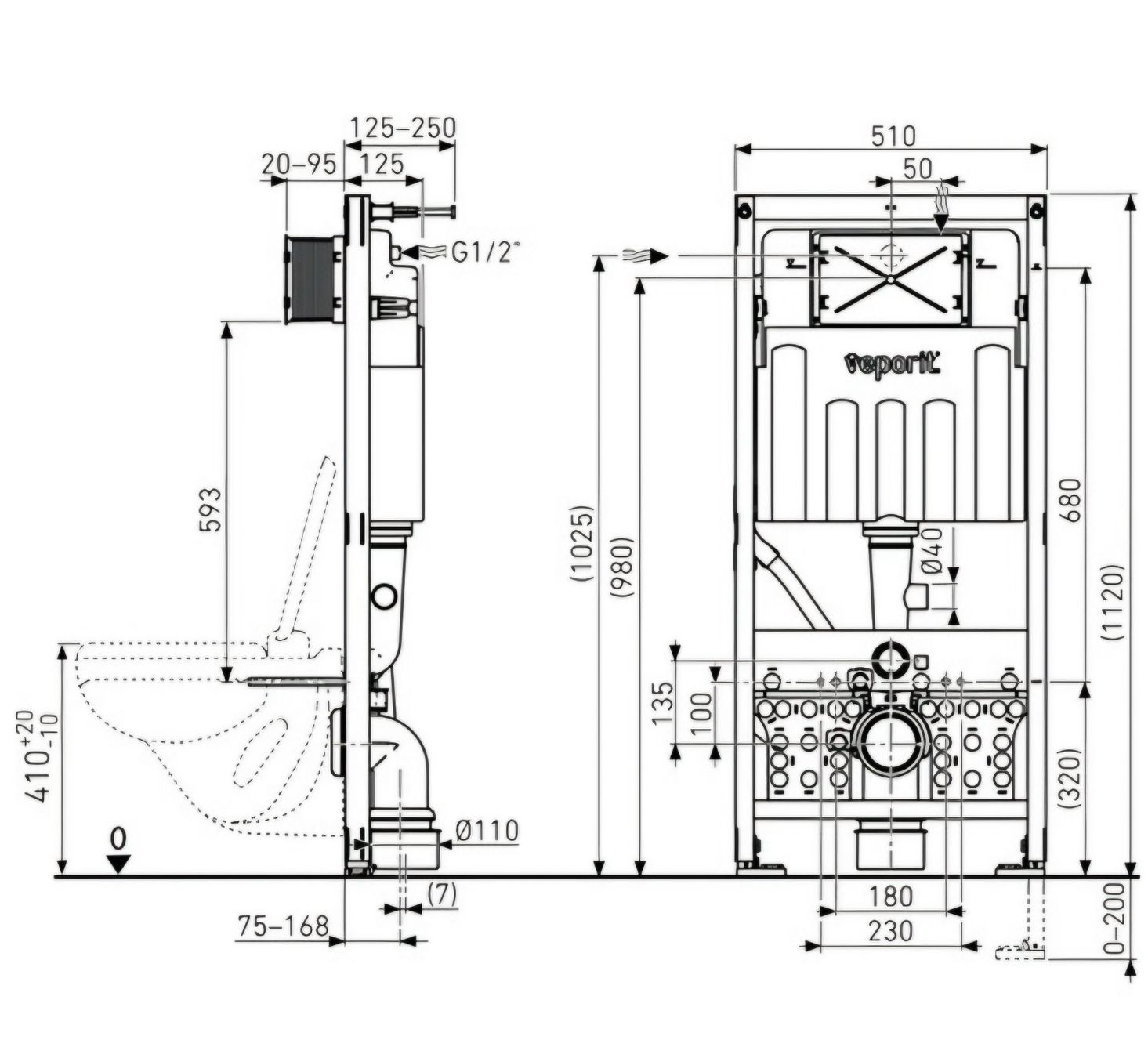 WC: Vorwandelement WC - ICUBOX 1120.3 PRO – Nuovo e nell'imballaggio originale da Reinach BL venduto da HeTra20 4