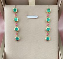 Emerald/ Smaragd Ohrringe/ 18k Gold