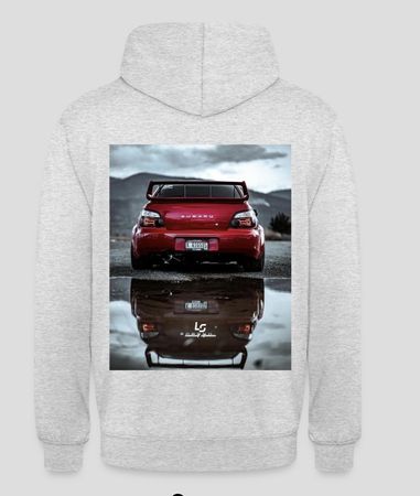 Kapuzenpullover Subaru Motiv grau Grösse M neuwertig