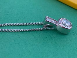 Silberkette”Klassisch  stein”