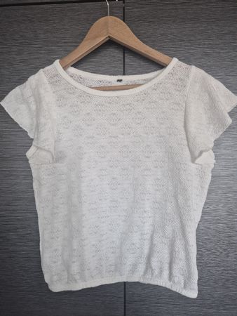 Sommerliches Spitzentop in Weiss, Grösse S