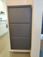 Schuhschrank schmal Anthrazit, 3 Klappen, top Zustand