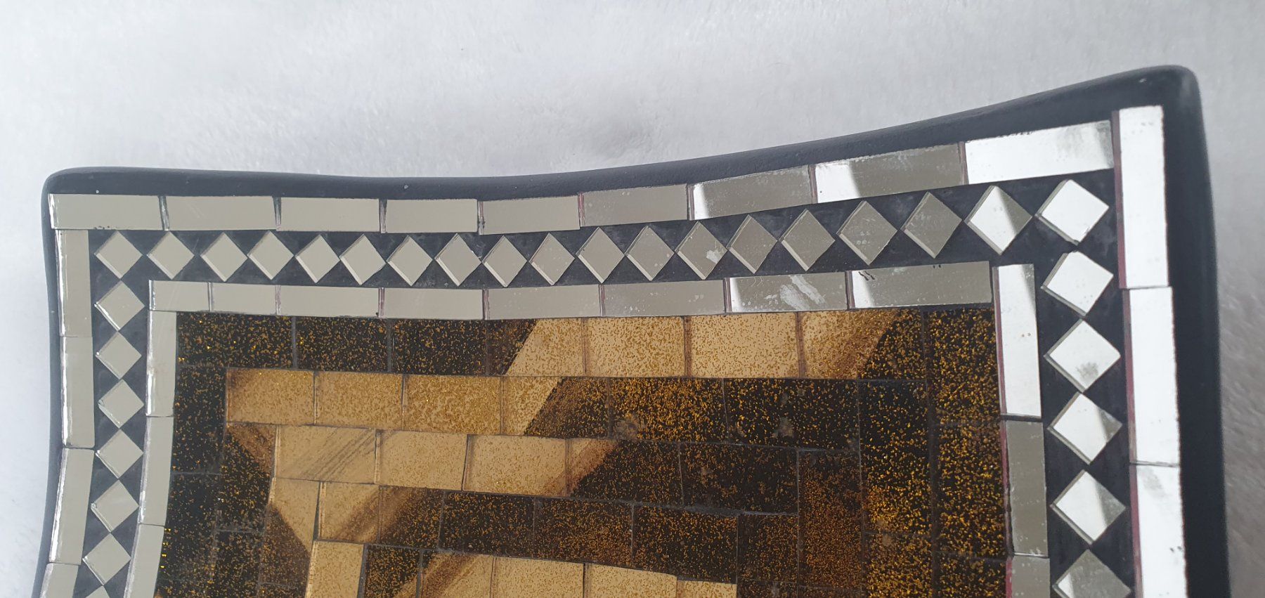 Ciotole: Mosaikschale viereckig, gold-braun – Usato da Abtwil AG venduto da MaVo.0710 3
