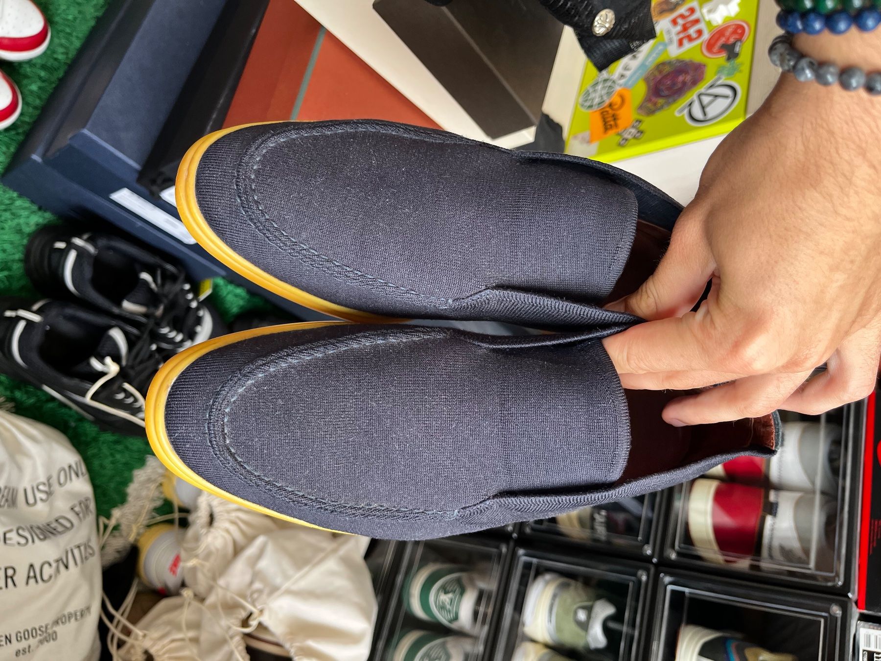 Scarpe da uomo: Loro Piana Open Walk Wool – Usato da Genève venduto da 3M_JR 1