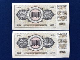 Belgrad 1981 - Jugoslawien - 1000 Dinara