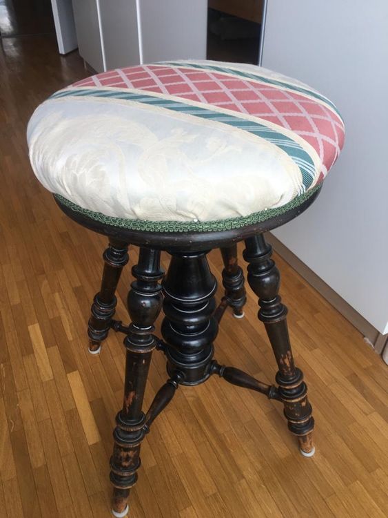 Tabouret De Bureau Rond à Roulettes Réglable - Hauteur 50-65cm, Noir