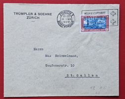 PRO JUVENTUTE 51 FIRMENBRIEF TRÜMPLER ZÜRICH ST GALLEN 1929