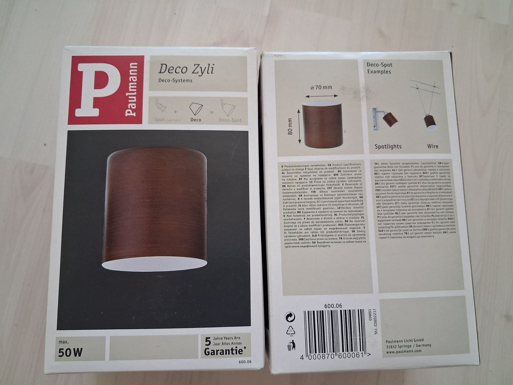 Paulmann Lampes: ERSATZ GLAS BRAUN PAULMANN SYSTEM  2X – Neuf avec emballage d'origine à langnau par Santos1411