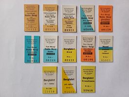 13 Billette MMB (Drahtseilbahn Muottas Muragl, Samedan)