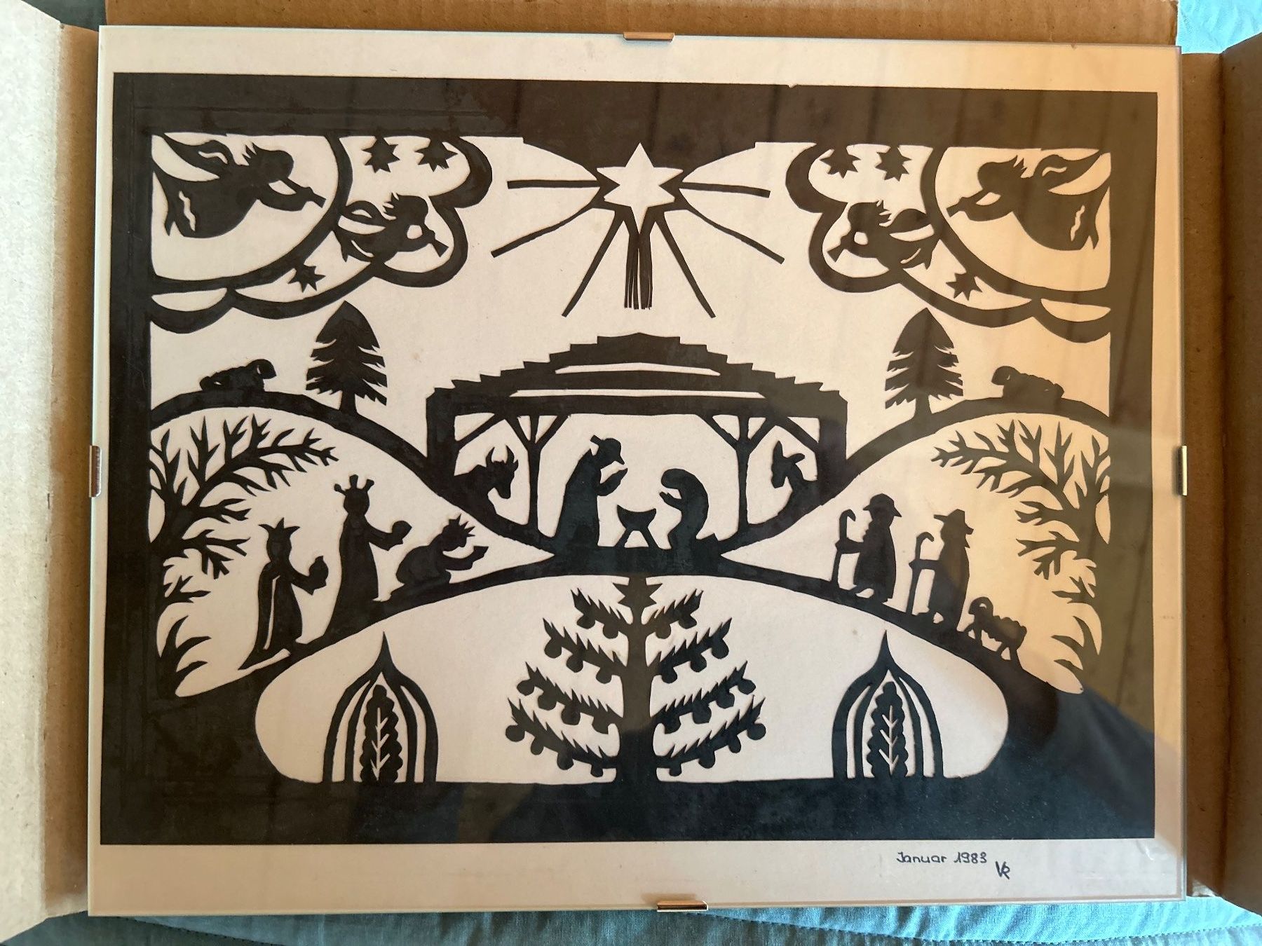 Arts picturaux & lithographies: Scherenschnitt Weihnachtskrippe – D'occasion à Villnachern par RicardoMary