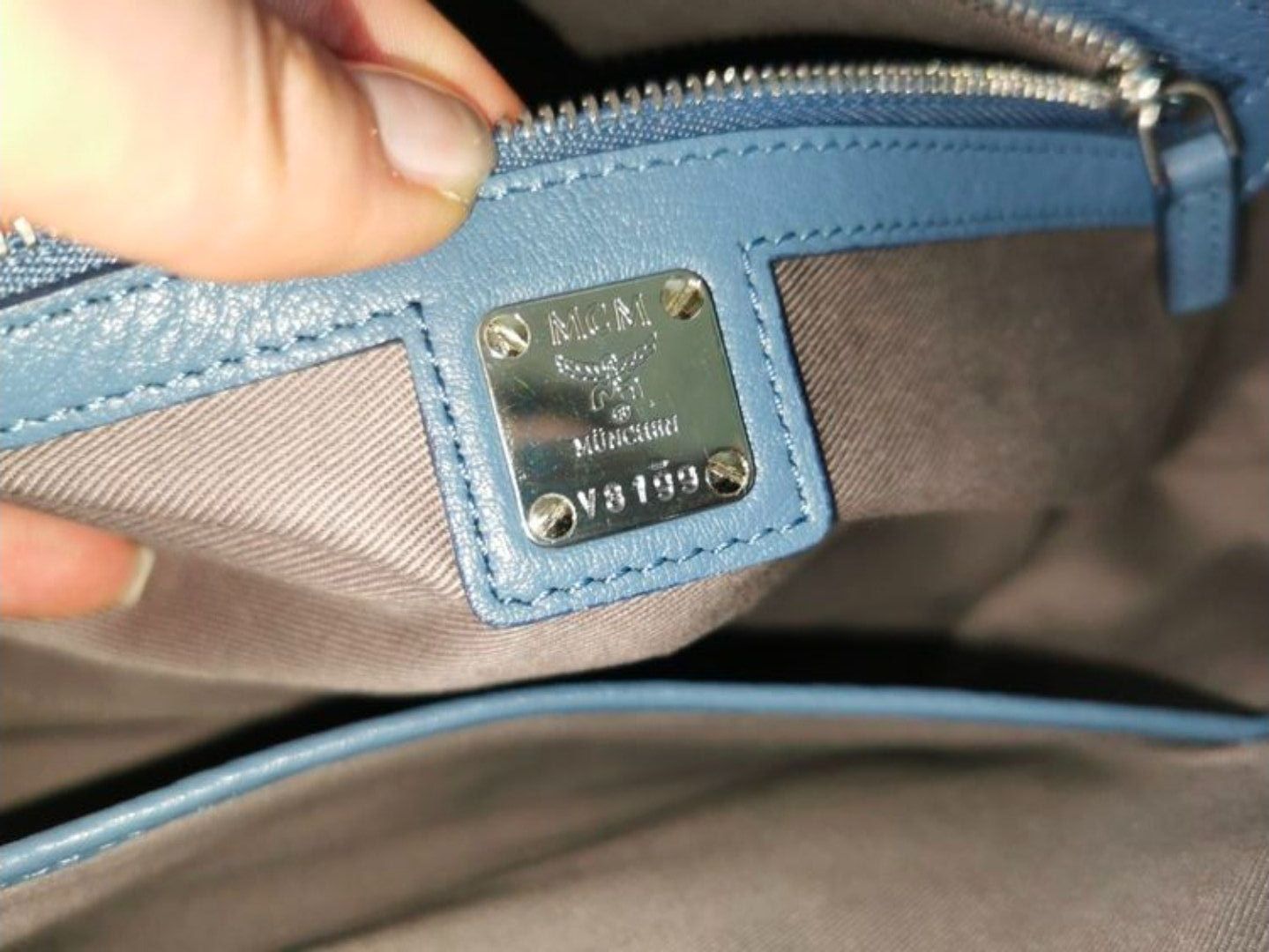 Mcm Borse da donna: MCM Klara Shoulder Handtasche Monogram Leder Blau – Usato da Schlieren venduto da ela_x7qh 6