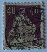 Helvetia mit Schwert Vollstempel