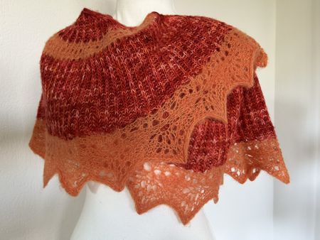 Stola - Patentmuster und Lace - Handarbeit Unikat