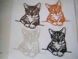 Stanz-Papier Motive versch. Katzen
