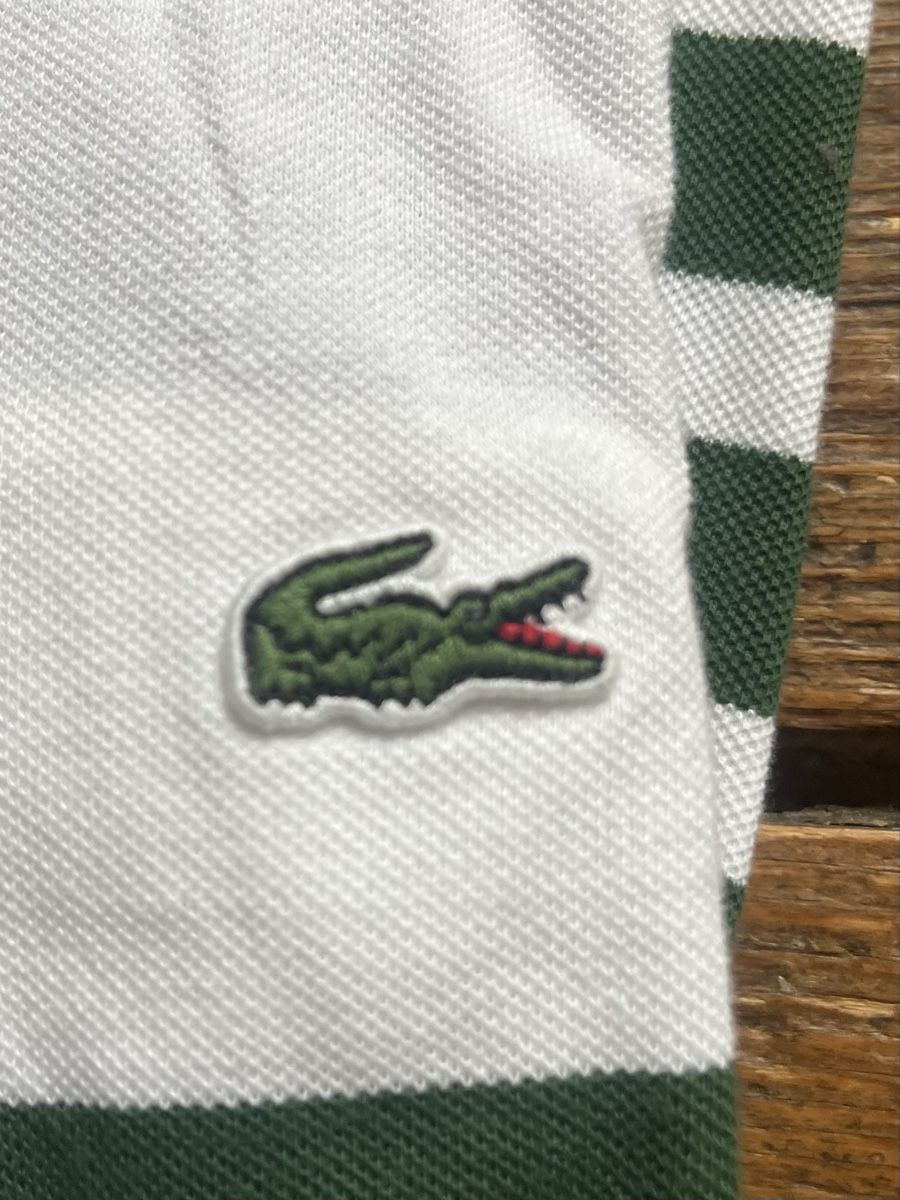 Lacoste Magliette Polo: Polo Lacoste homme rayé vert blanc taille M – Usato da Baulmes venduto da resel_.tm 5