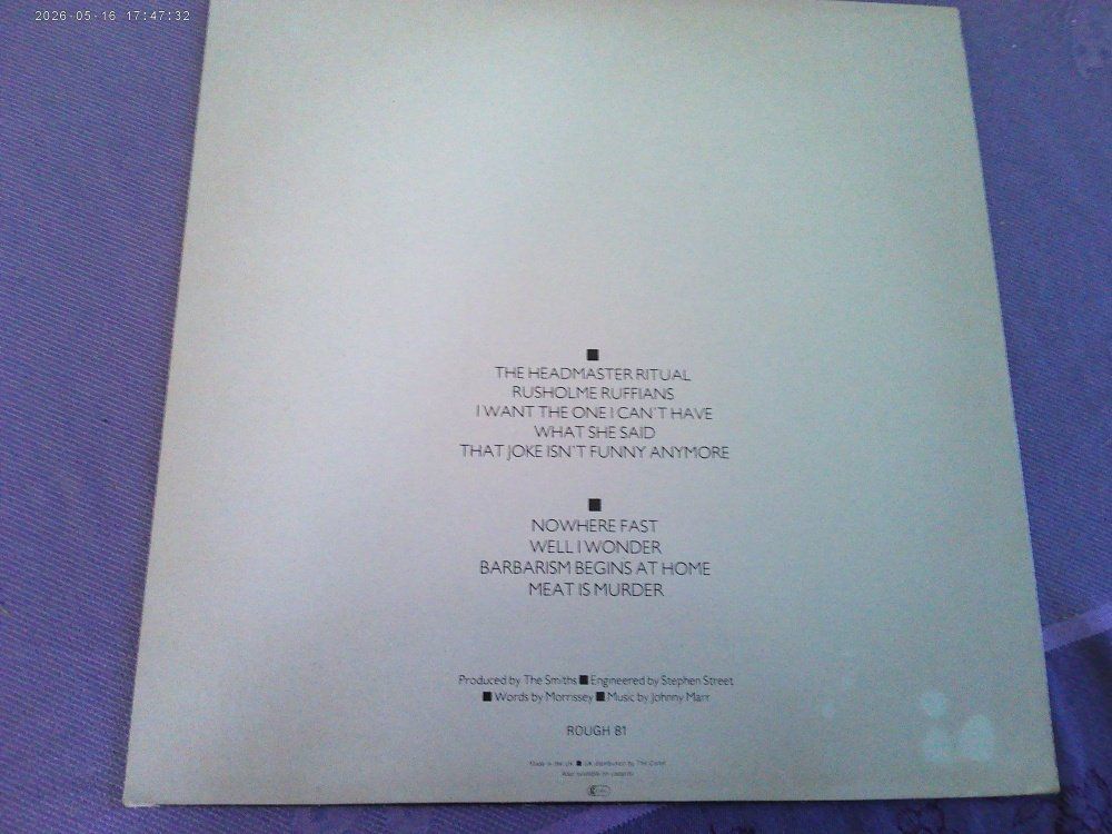 Dischi in vinile: The Smiths - Meat Is Murder LP, Original Pressung – Usato da Volketswil venduto da nemo2000 1