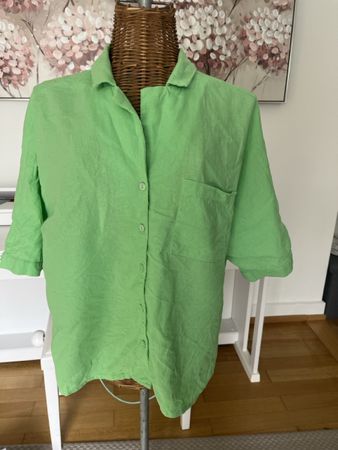 Leinenhemd, Only, hellgrün, M/L
