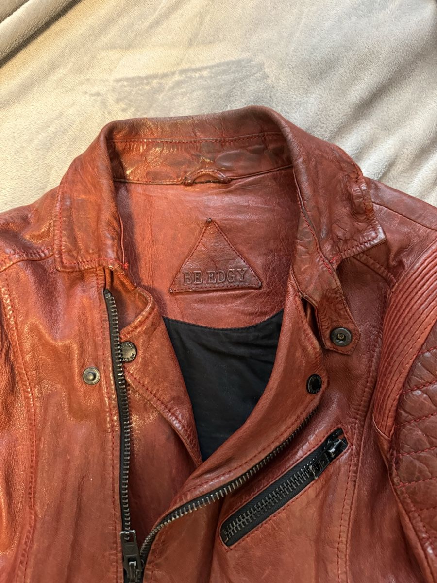 Giacche: SCHAFS LEDERJACKE BRAUN-ROT, GR. M – Usato da St. Moritz venduto da ari_9fcv 2