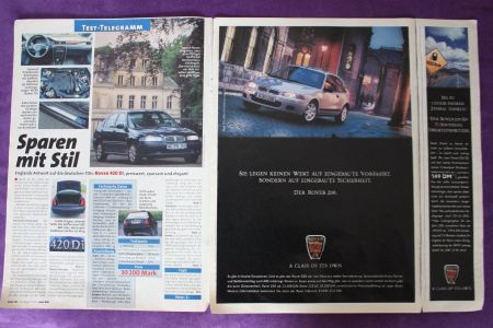 Bericht Rover 420 Di/ Werbung Rover 200