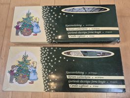 2× Kerzen-Lichterkette 20 Lämpchen, 2 Ersatzbirne